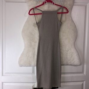 Beautiful off Grey dress with the back open